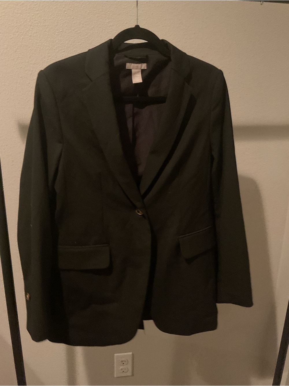 H&M Black Women's Single-Button Blazer